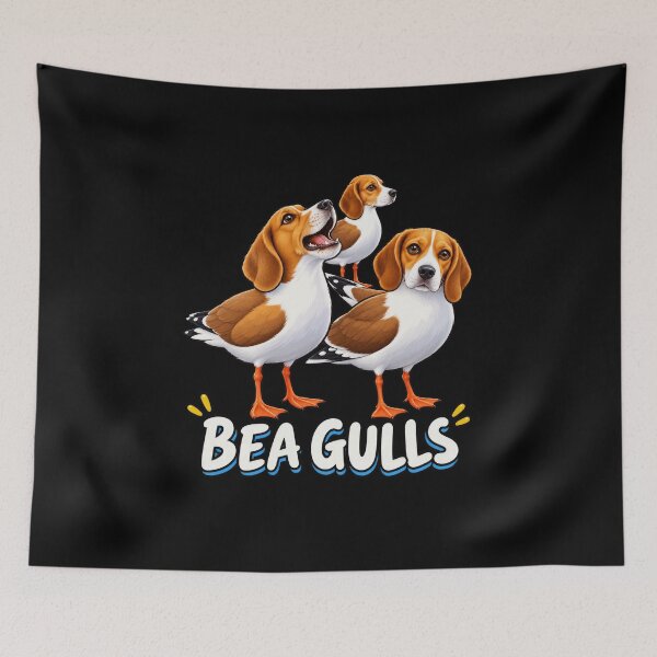 Item preview, Funny Beagulls Funny Beagle Seagull Pun Hybrid Birds Art designed and sold by elderberry.