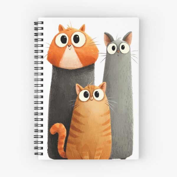Item preview, Three long cartoon cats with big eyes designed and sold by norachiang.
