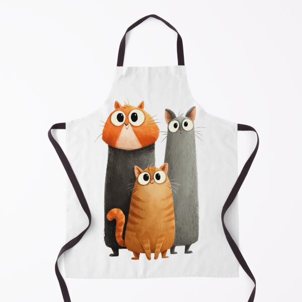 Item preview, Three long cartoon cats with big eyes designed and sold by norachiang.