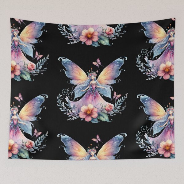 Item preview, Enchanting Fairy with Colorful Wings designed and sold by jierrfan.