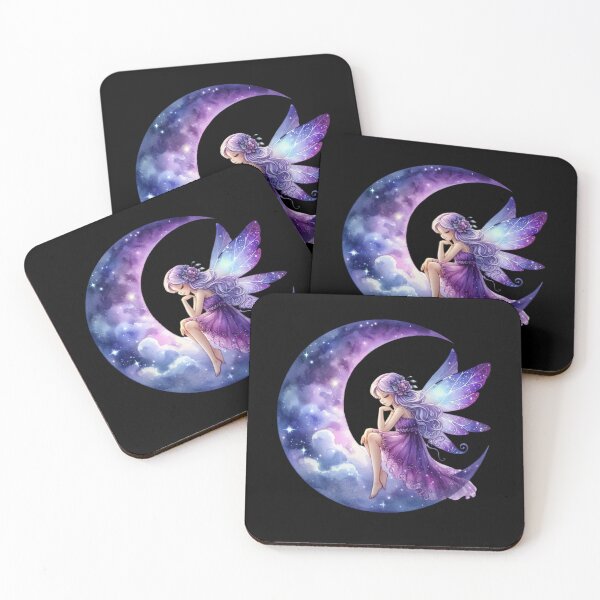 Item preview, Fairy Resting on a Crescent Moon designed and sold by jierrfan.