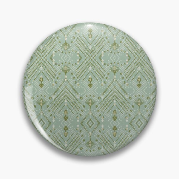 Item preview, Sage Green Abstract Geometric Tribal Pattern / Boho Chic Style  designed and sold by Fiorart Studio .