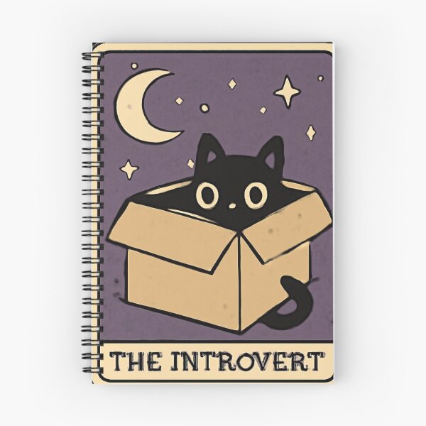 Item preview, The Introvert Funny Black Cat Tarot Card designed and sold by KeySeen.