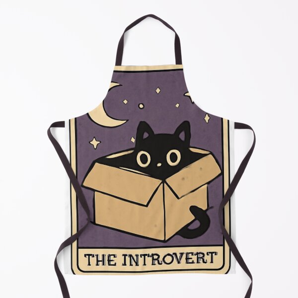 Item preview, The Introvert Funny Black Cat Tarot Card designed and sold by KeySeen.