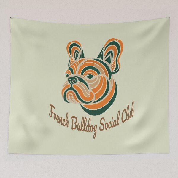 Item preview, French Bulldog Social Club Vintage Badge designed and sold by Kinship-Pets.