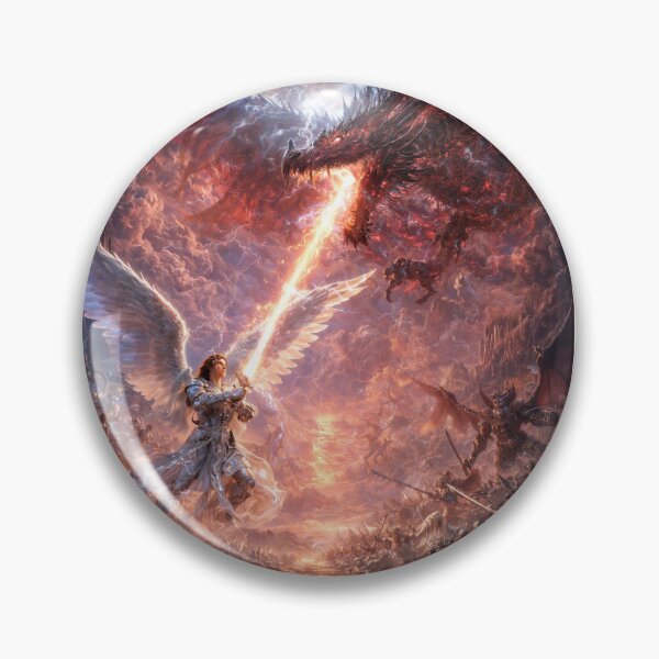 Item preview, Celestial Angel vs Dragon – Epic High‑Resolution Fantasy Battle Artwork designed and sold by D Digital Art.