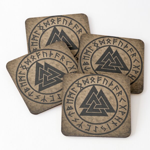 Item preview, Valknut, circle by the runes of the Elder Futhark designed and sold by Jonrir-Seidr.