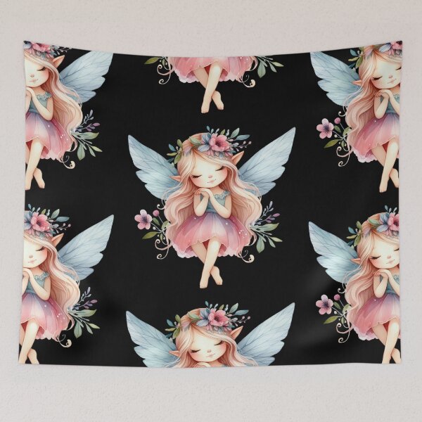 Item preview, Whimsical Fairy with Floral Crown designed and sold by jierrfan.