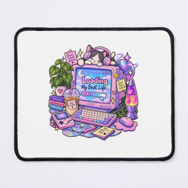 Item preview, Y2K Retro Computer Loading My Best Life Sticker designed and sold by ismai6.