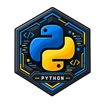 Artwork thumbnail, Python Programming Emblem - Tech Hexagon Code Sticker by MARQUES DESIGN ART 