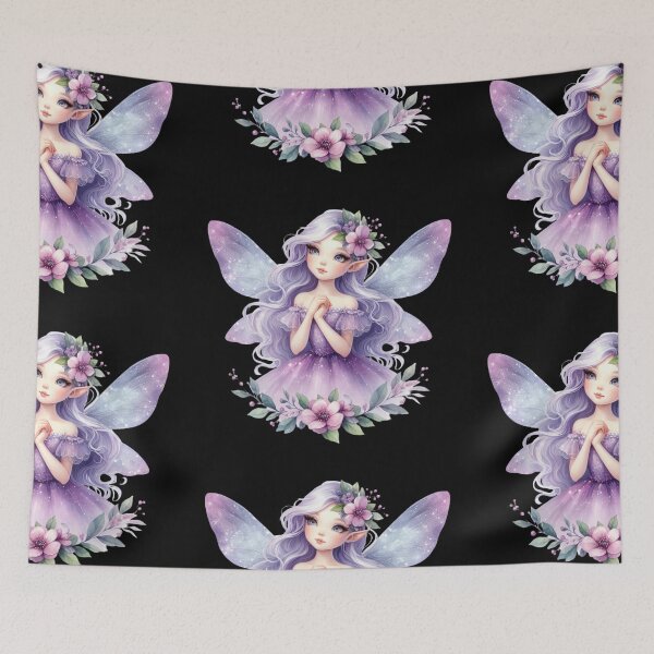 Item preview, Purple Fairy with Floral Crown designed and sold by jierrfan.
