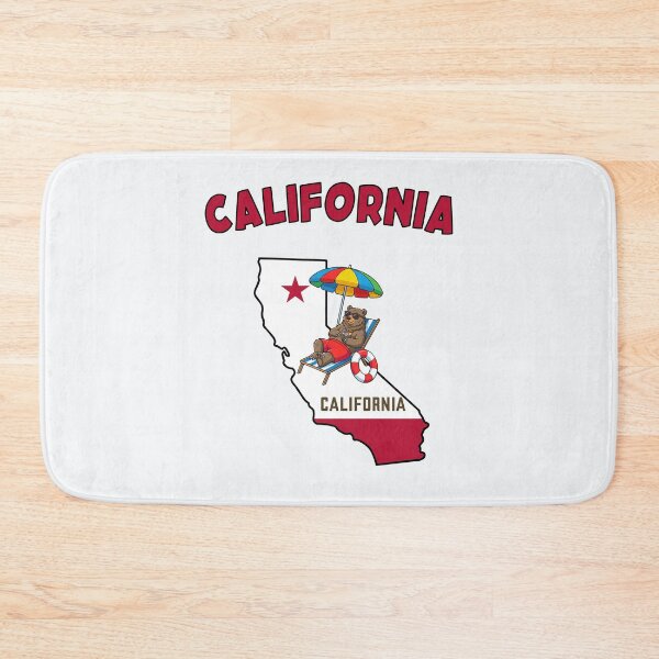 Item preview, California Republic Bear Beach Vacation Aesthetic State Map Art designed and sold by mashmosh.