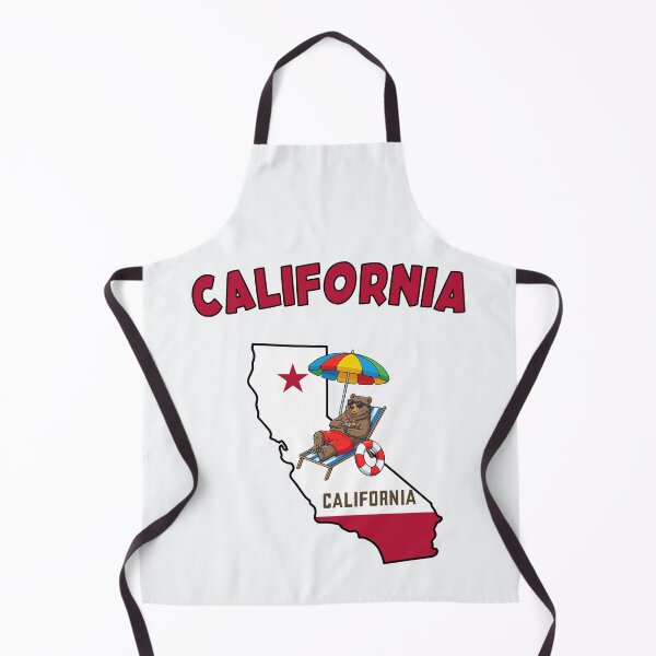 Item preview, California Republic Bear Beach Vacation Aesthetic State Map Art designed and sold by mashmosh.