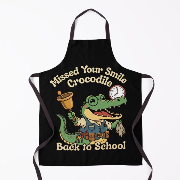 Item preview, Missed Your Smile Crocodile Back to School Custodian Design designed and sold by LeSoniPapaPrint.
