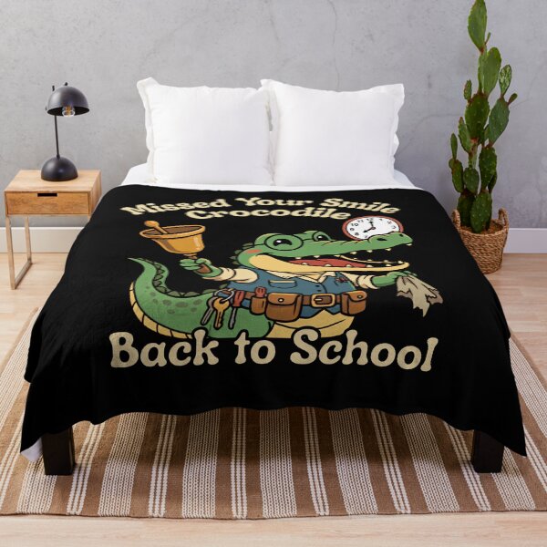 Item preview, Missed Your Smile Crocodile Back to School Custodian Design designed and sold by LeSoniPapaPrint.