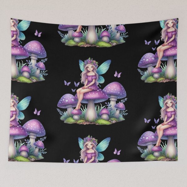 Item preview, Fairy Sitting on Mushrooms designed and sold by jierrfan.