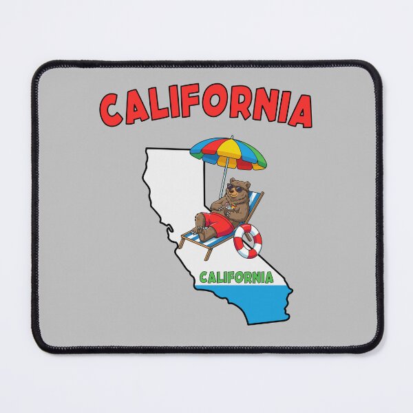 Item preview, California Bear Beach Life Summer Vacation Flag Silhouette Art designed and sold by mashmosh.