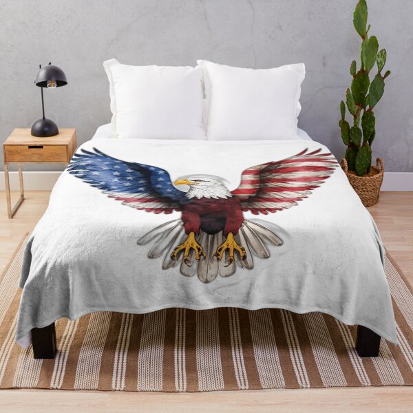 Item preview, Watercolor Bald Eagle American Flag Wings designed and sold by Infinityspark.