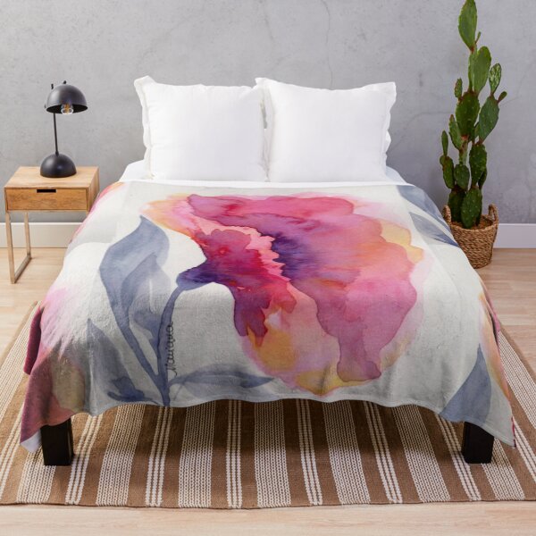 Item preview, What the Flower Holds, Pink and Violet Watercolour Bloom designed and sold by ArithraStudio.