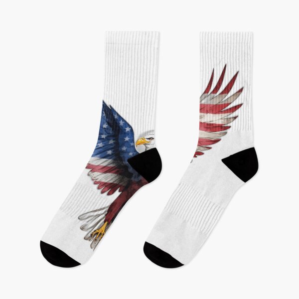 Item preview, Watercolor Bald Eagle American Flag Wings designed and sold by Infinityspark.