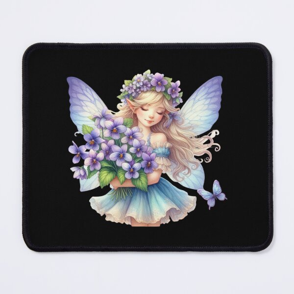 Item preview, Fairy Holding Violet Flowers designed and sold by jierrfan.