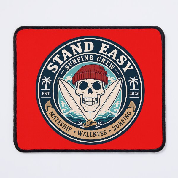 Item preview, Stand Easy Veteran Surf Club Logo Sunshine Coast - Male Version Red Beanie designed and sold by Bombergirls.