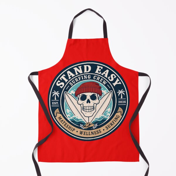 Item preview, Stand Easy Veteran Surf Club Logo Sunshine Coast - Male Version Red Beanie designed and sold by Bombergirls.