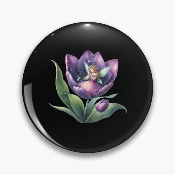 Item preview, Fairy Resting Inside a Purple Tulip designed and sold by jierrfan.