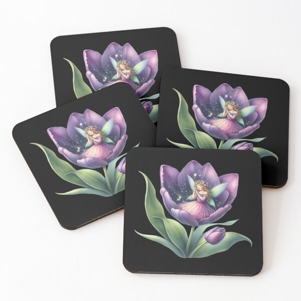 Item preview, Fairy Resting Inside a Purple Tulip designed and sold by jierrfan.