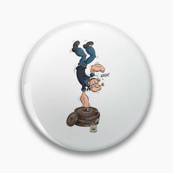 Item preview, Popeye Spinach Power Weightlifting Handstand designed and sold by FreakToons.