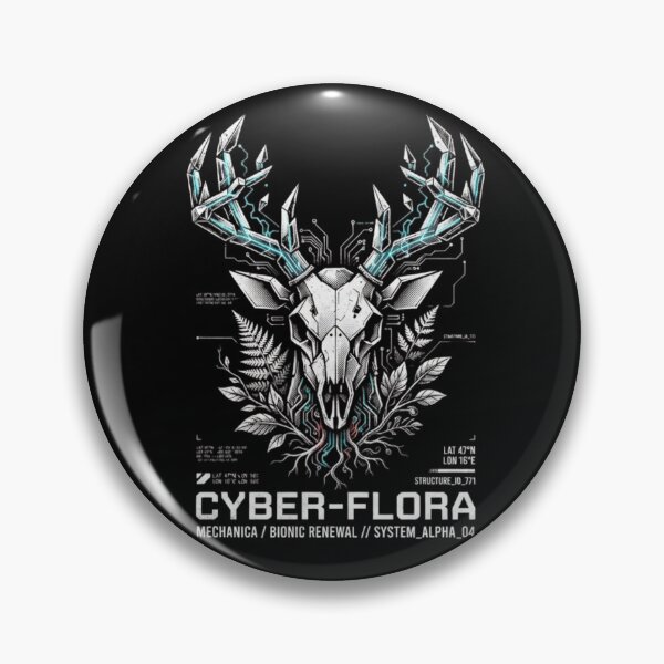 Item preview, Cyber Flora Cyberpunk Deer Skull designed and sold by Biczekdziczek.