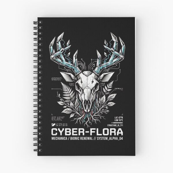 Item preview, Cyber Flora Cyberpunk Deer Skull designed and sold by Biczekdziczek.