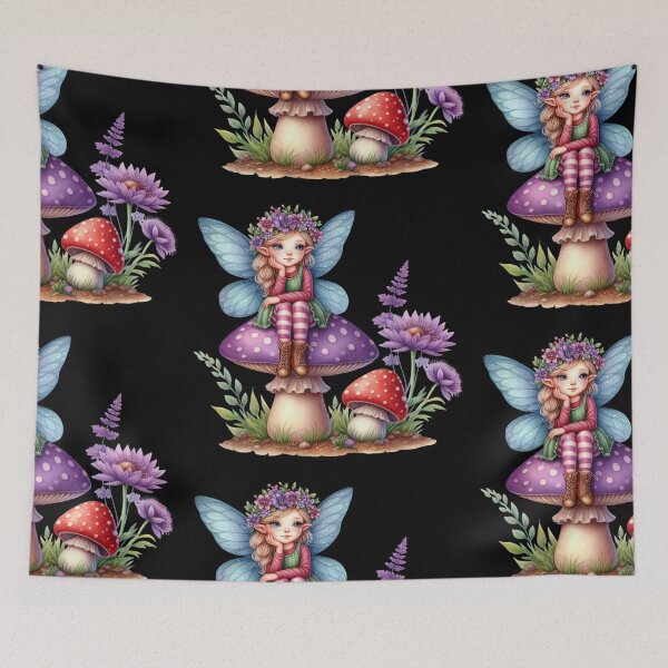 Item preview, Fairy Sitting on a Mushroom designed and sold by jierrfan.