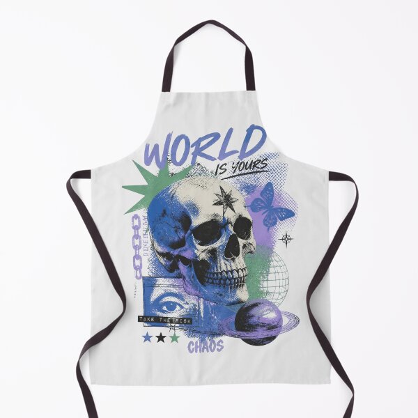 Item preview, World Is Yours Chaos Skull Grunge Aesthetic designed and sold by ERODED SELF.