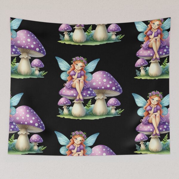 Item preview, Fairy Sitting on Mushrooms designed and sold by jierrfan.
