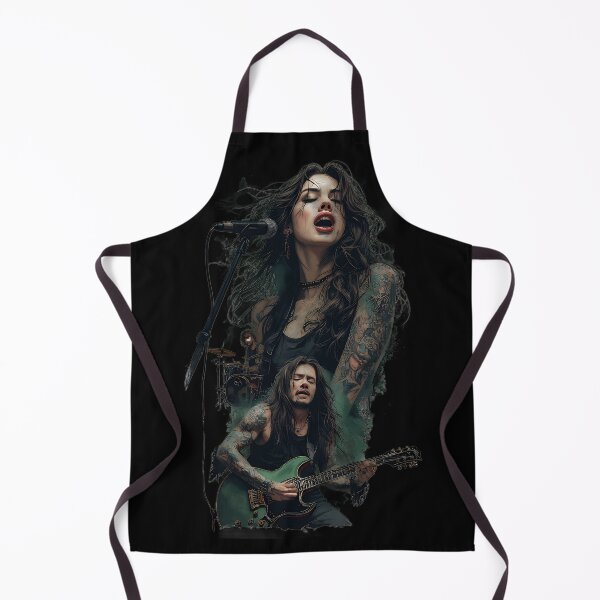 Item preview, Passionate Rock Band Art with Tattooed Female Singer and Guitarist designed and sold by UrbanPrts.