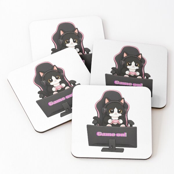 Item preview, Miso the Black Cat Gamer Sticker designed and sold by MAPCollectives.