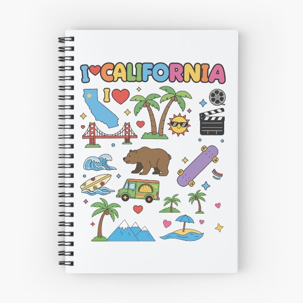 Item preview, I Love California Colorful Aesthetic Summer Culture Doodles designed and sold by mashmosh.