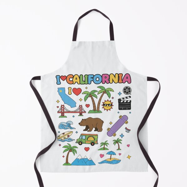 Item preview, I Love California Colorful Aesthetic Summer Culture Doodles designed and sold by mashmosh.