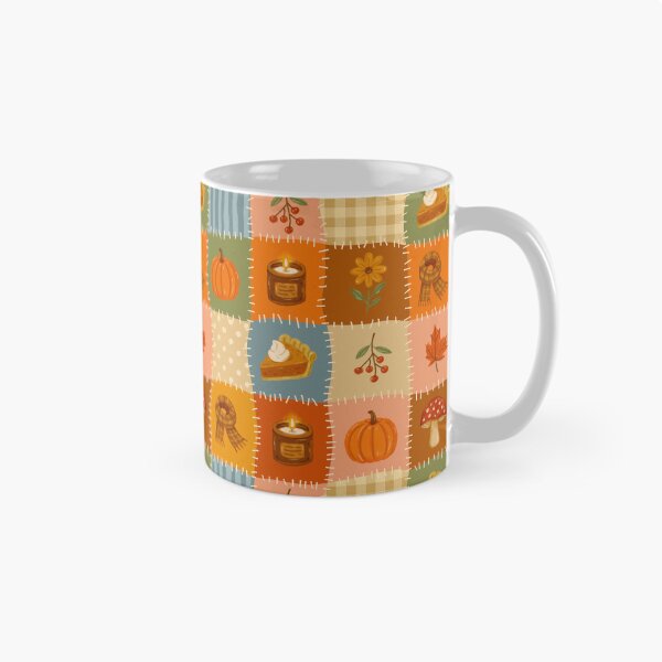 Item preview, Cozy Autumn Patchwork – Pumpkins, Pie, Candles & Fall Leaves designed and sold by OLAIZA.