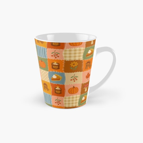 Item preview, Cozy Autumn Patchwork – Pumpkins, Pie, Candles & Fall Leaves designed and sold by OLAIZA.