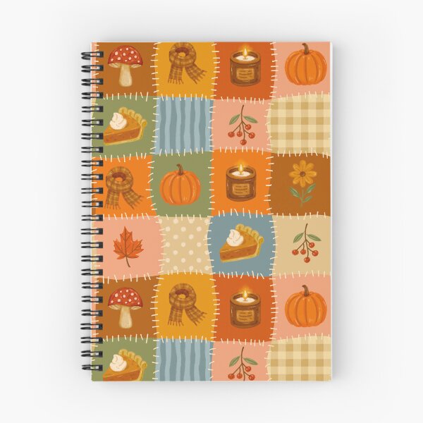 Item preview, Cozy Autumn Patchwork – Pumpkins, Pie, Candles & Fall Leaves designed and sold by OLAIZA.