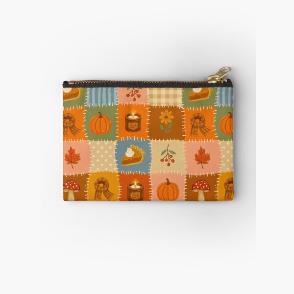 Item preview, Cozy Autumn Patchwork – Pumpkins, Pie, Candles & Fall Leaves designed and sold by OLAIZA.