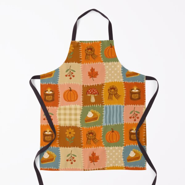 Item preview, Cozy Autumn Patchwork – Pumpkins, Pie, Candles & Fall Leaves designed and sold by OLAIZA.