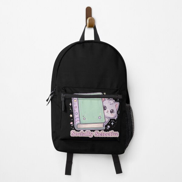 Item preview, Socially Selective - Cute Introvert Cat Book Lover designed and sold by Fulaly.