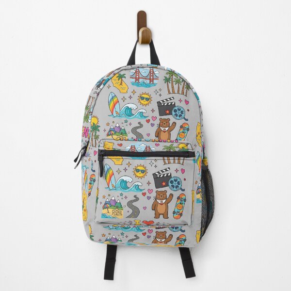 Item preview, I Love California Colorful Aesthetic Beach Culture Doodles & Landmarks designed and sold by mashmosh.