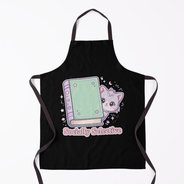 Item preview, Socially Selective - Cute Introvert Cat Book Lover designed and sold by Fulaly.