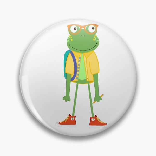 Item preview, Sir Bobbington The Third Goes Back To School - Cute Frog Sticker  designed and sold by Sissy’s shop.