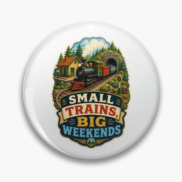 Item preview, Small Trains Big Weekends Model Railroad Art designed and sold by CheerfulNest.