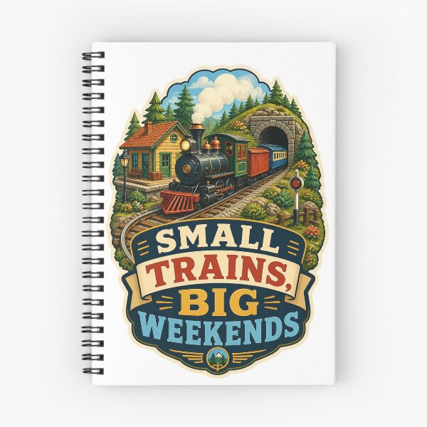Item preview, Small Trains Big Weekends Model Railroad Art designed and sold by CheerfulNest.